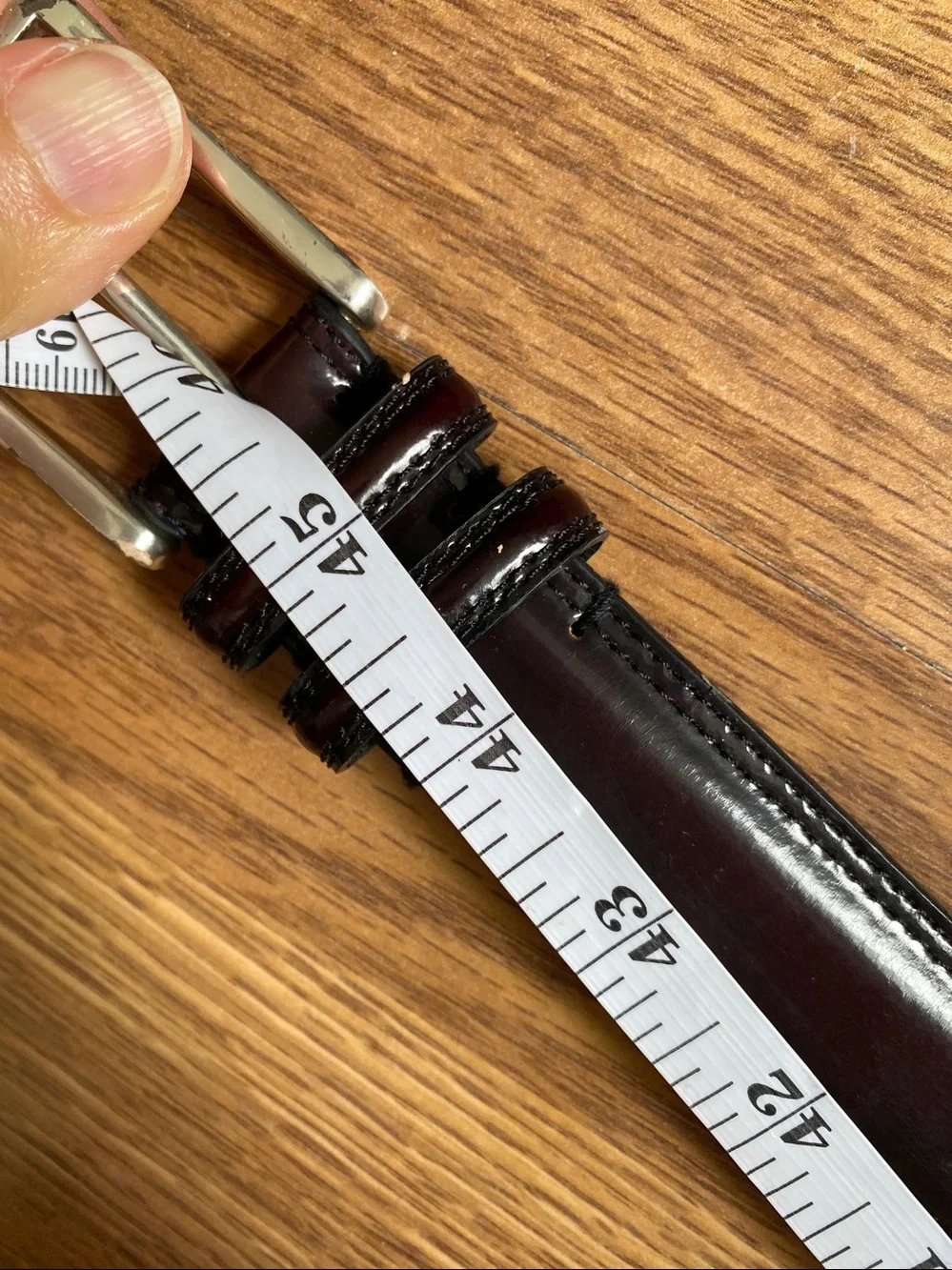 Men’s MW1128 Patent Leather Handmade Italian designed buckle dress Belt 38